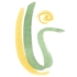 Logo Gestaltungskunst Lisa Friedl-Renner - Zwei Pinselstriche, der eine gelb, der andere grün